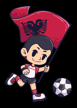Football Albania flag Youn
