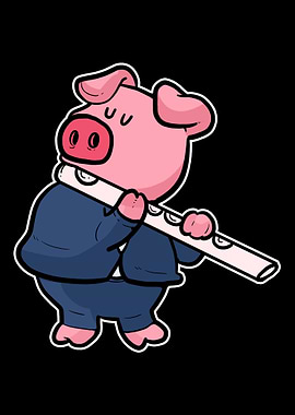 Pig Flute Flute Player or