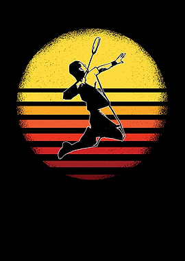 Badminton Player Vintage