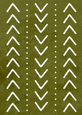 Olive Green Arrows Pattern