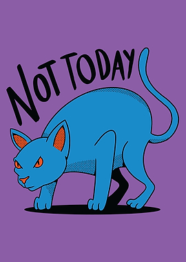 Not Today Angry Cat