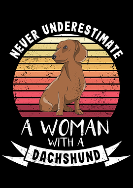 Woman with a Dachshund