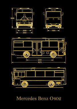 Mercedes Benz O402 gold