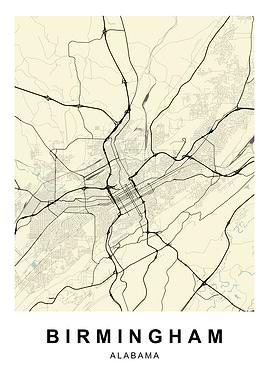 Birmingham AL City Map