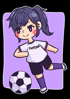 Girls striker football pla