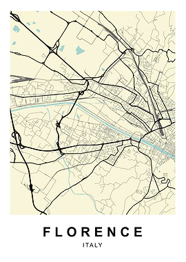 Florence Italy City Map