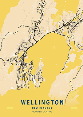 Wellington Yellow City Map