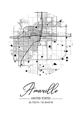 Amarillo Area City Map
