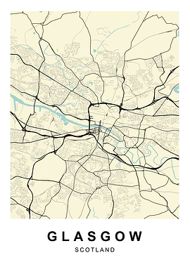 Glasgow Scotland City Map