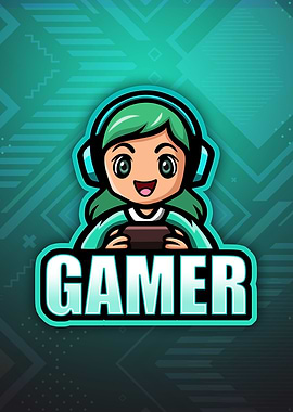 Gamer Girl Teal
