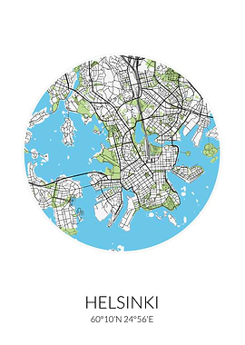 Helsinki Circle City Map