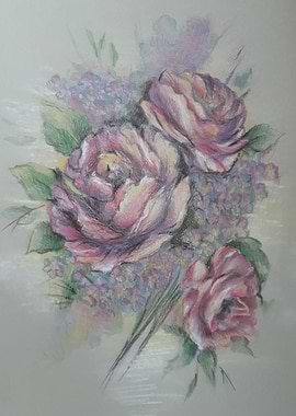 Romantic pink rose bouquet