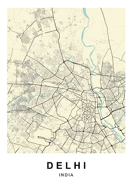 Delhi India City Map