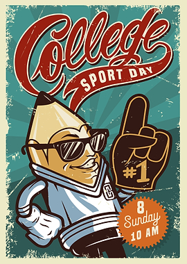 College Vintage Poster 09