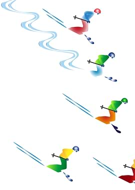 off piste ski tracks