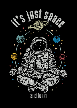Meditating Astronaut Space