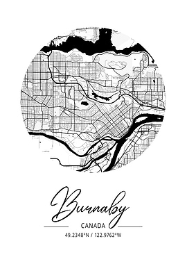 Burnaby Area City Map
