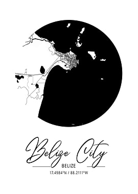 Belize City Area City Map