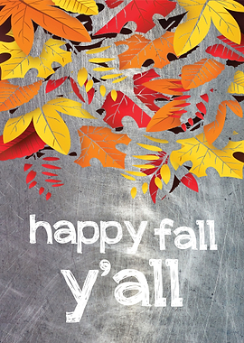 Happy Fall Yall Metallic
