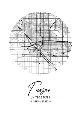 Fresno Area City Map