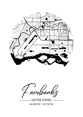 Fairbanks Area City Map