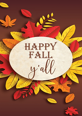Happy Fall Yall Oval