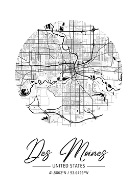 Des Moines Area City Map