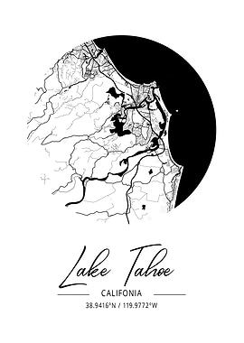 Lake Tahoe Area City Map