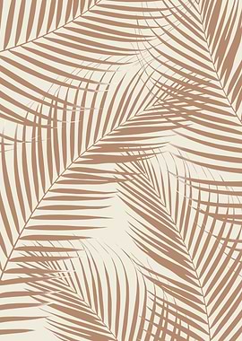 Palm Leaves Warm Beige 1