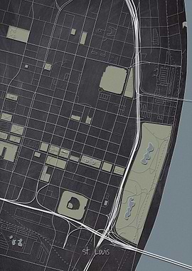 Saint Louis Downtown Map