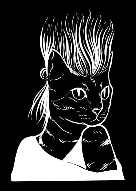 Punk Cat Cat Lover Gift