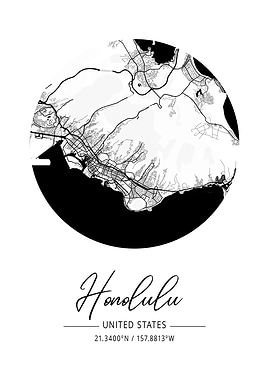 Honolulu Area City Map