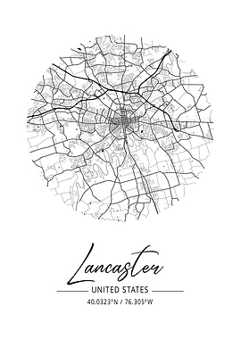 Lancaster Area City Map