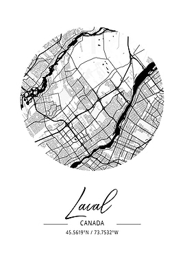 Laval Area City Map