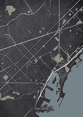 Barcelona Downtown Map