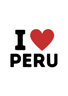 I Love Peru Simple Heart