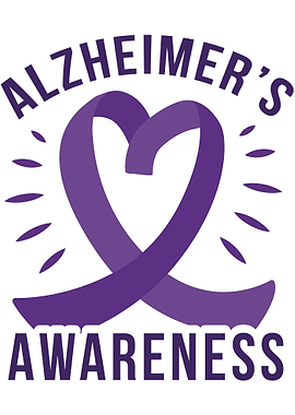 Alzheimer Ribbon heart