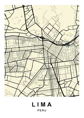 Lima Peru City Map