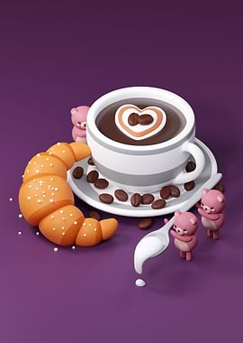 Croissant and Coffee