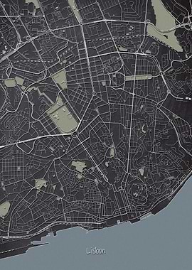 Lisbon Downtown Map