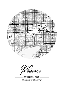Phoenix Area City Map