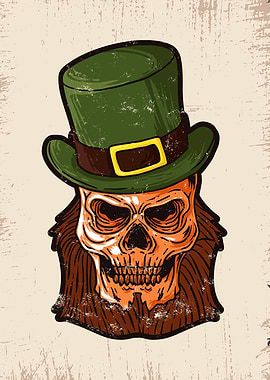 St Patricks Day Skull