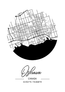 Oshawa Area City Map