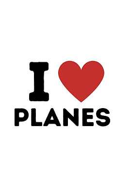 I Love Planes Simple Heart