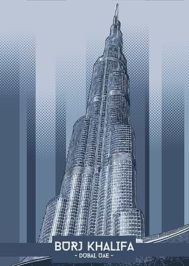 Burj Khalifa Poster Art