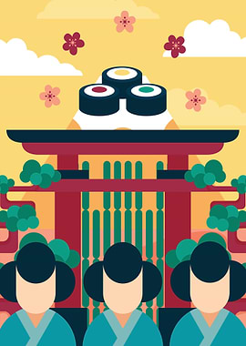 Japan Sushi and Fuji