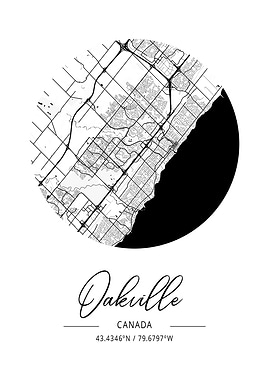 Oakville Area City Map