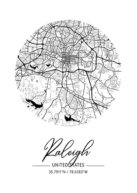 Raleigh Area City Map