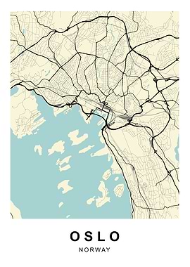 Oslo Norway City Map