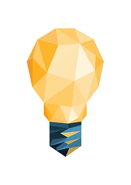 Light bulb polygon 3d